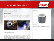 Tablet Screenshot of fero.de