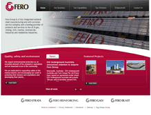 Tablet Screenshot of fero.com.au